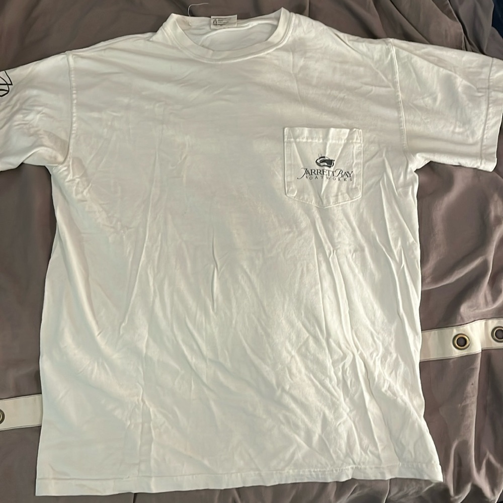 Jarrett Bay 90 Line Drawing White Tee-Shirt